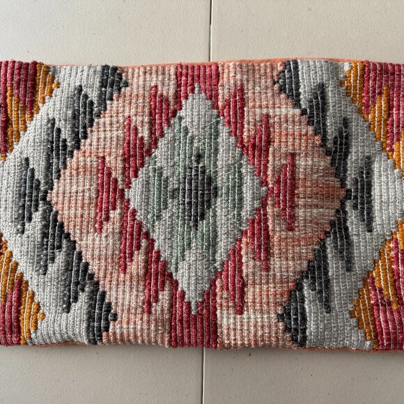 Geometric Pattern Lumbar Throw Pillow CASE - Picture 1 of 2